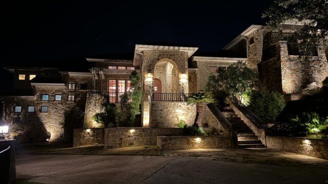 Galaxy house at night